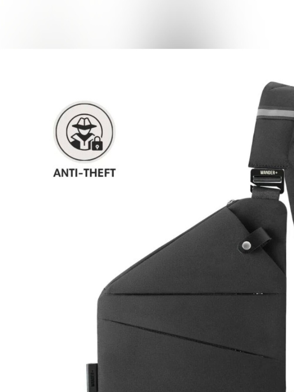 Wander Black Anti-Theft Sling Bag